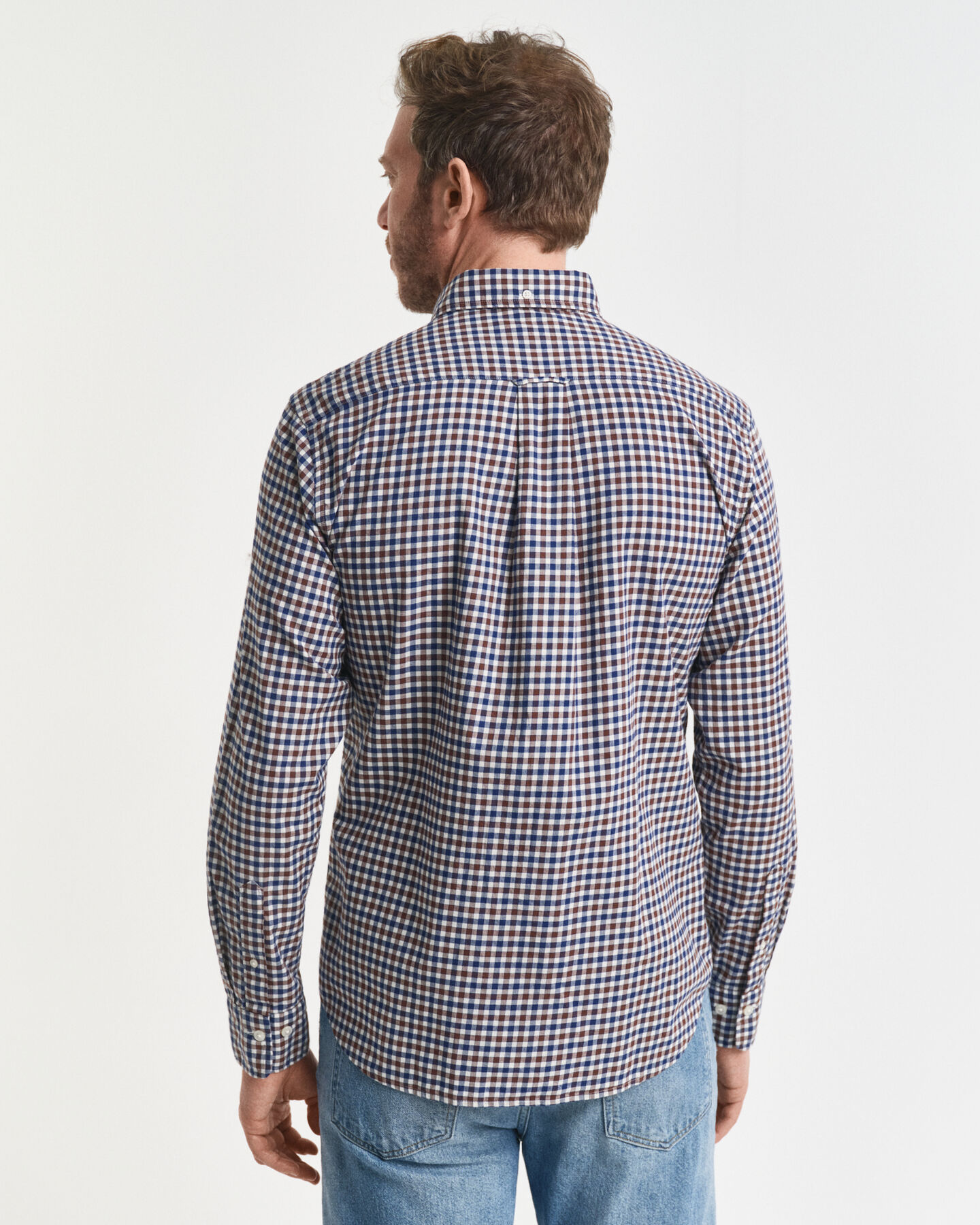 Camicia in twill a quadri percalle regular fit