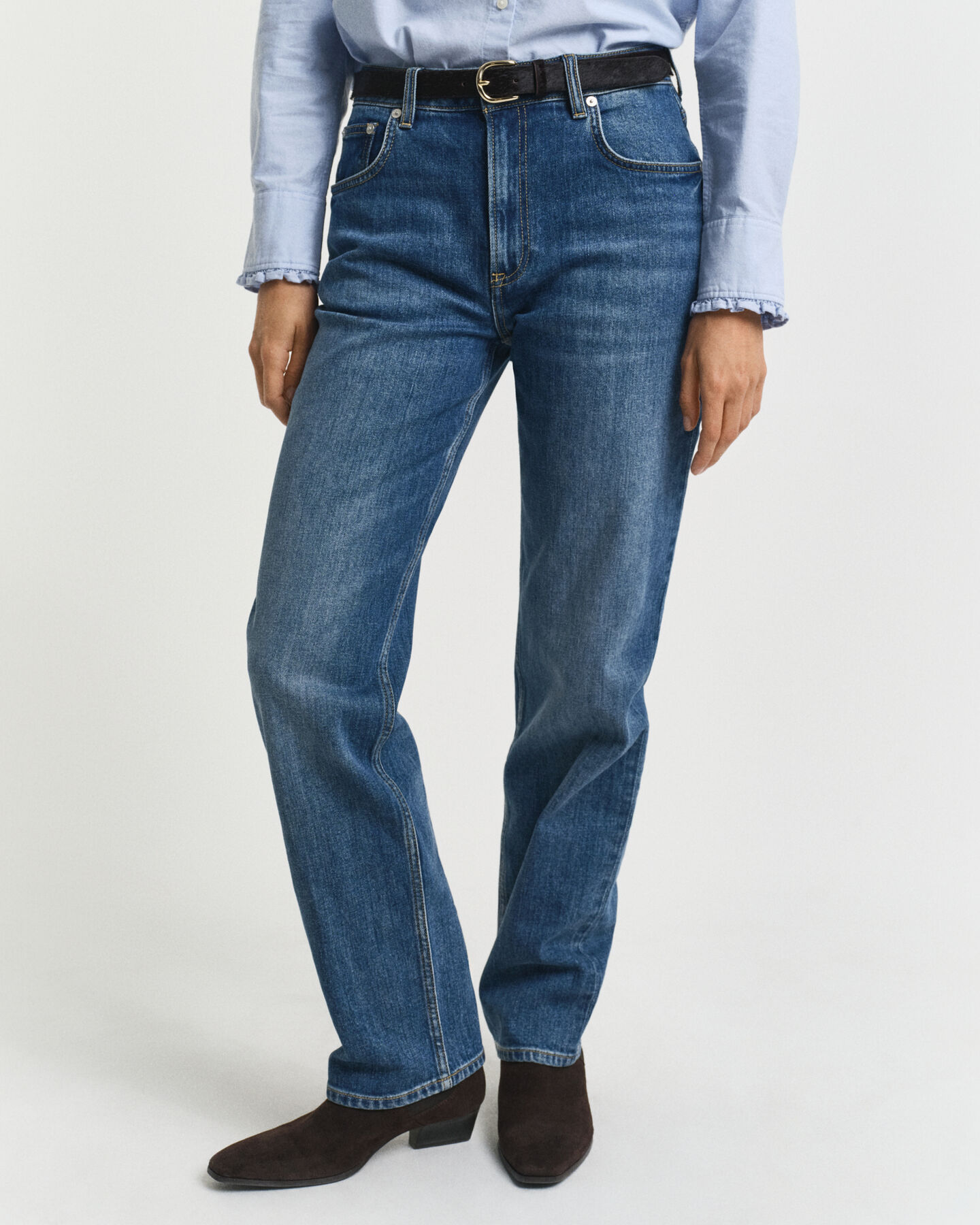 Jeans elasticizzati con gamba dritta