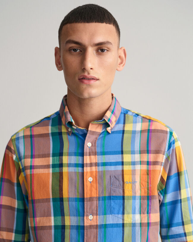 Camicia in madras colorata regular fit