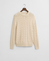 Maglia girocollo a trecce