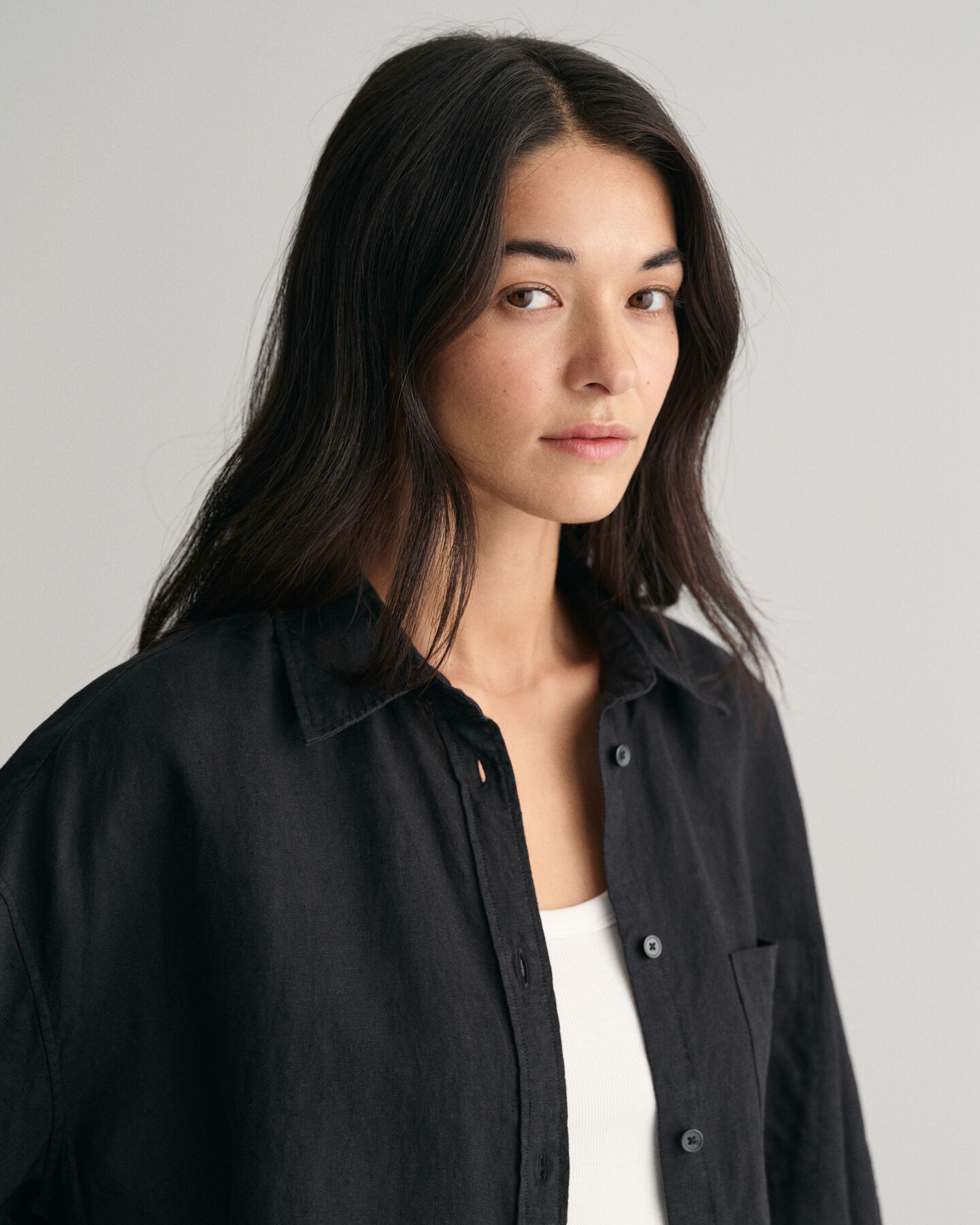 Camicia oversize in lino