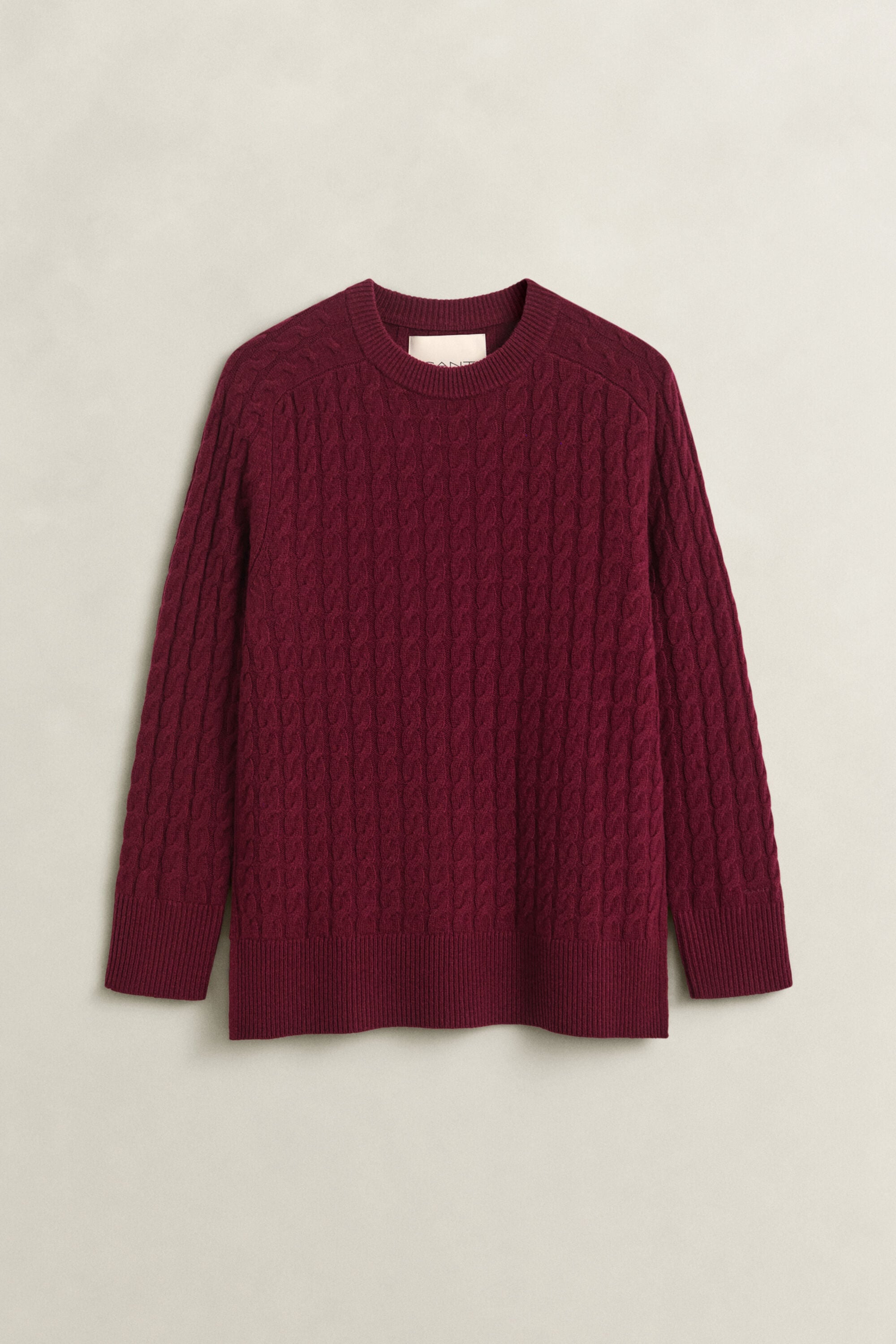 Maglia a trecce in cashmere e lana