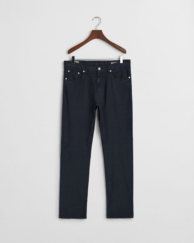 Jeans in misto cotone-lino regular fit