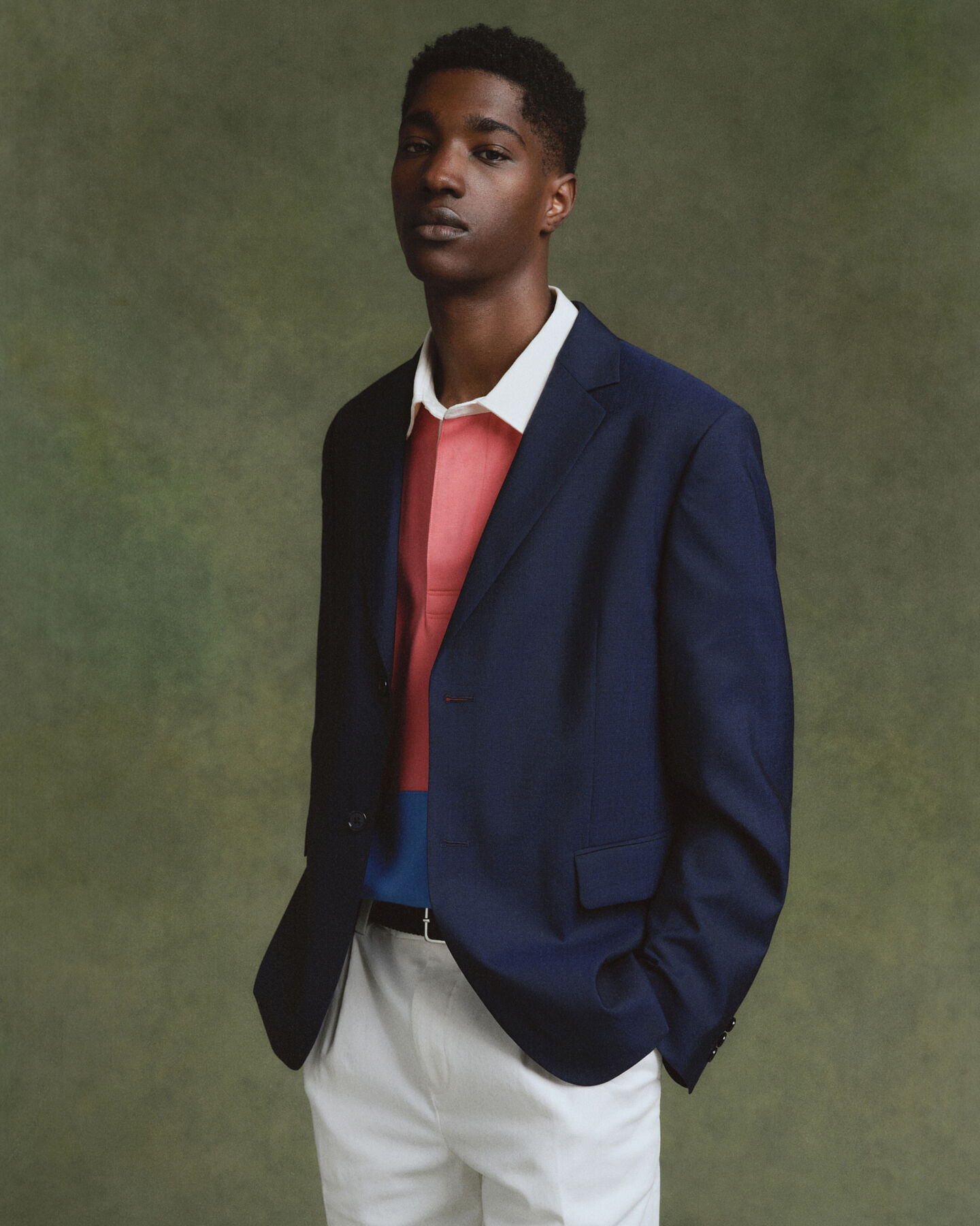 Blazer in lana hopsack