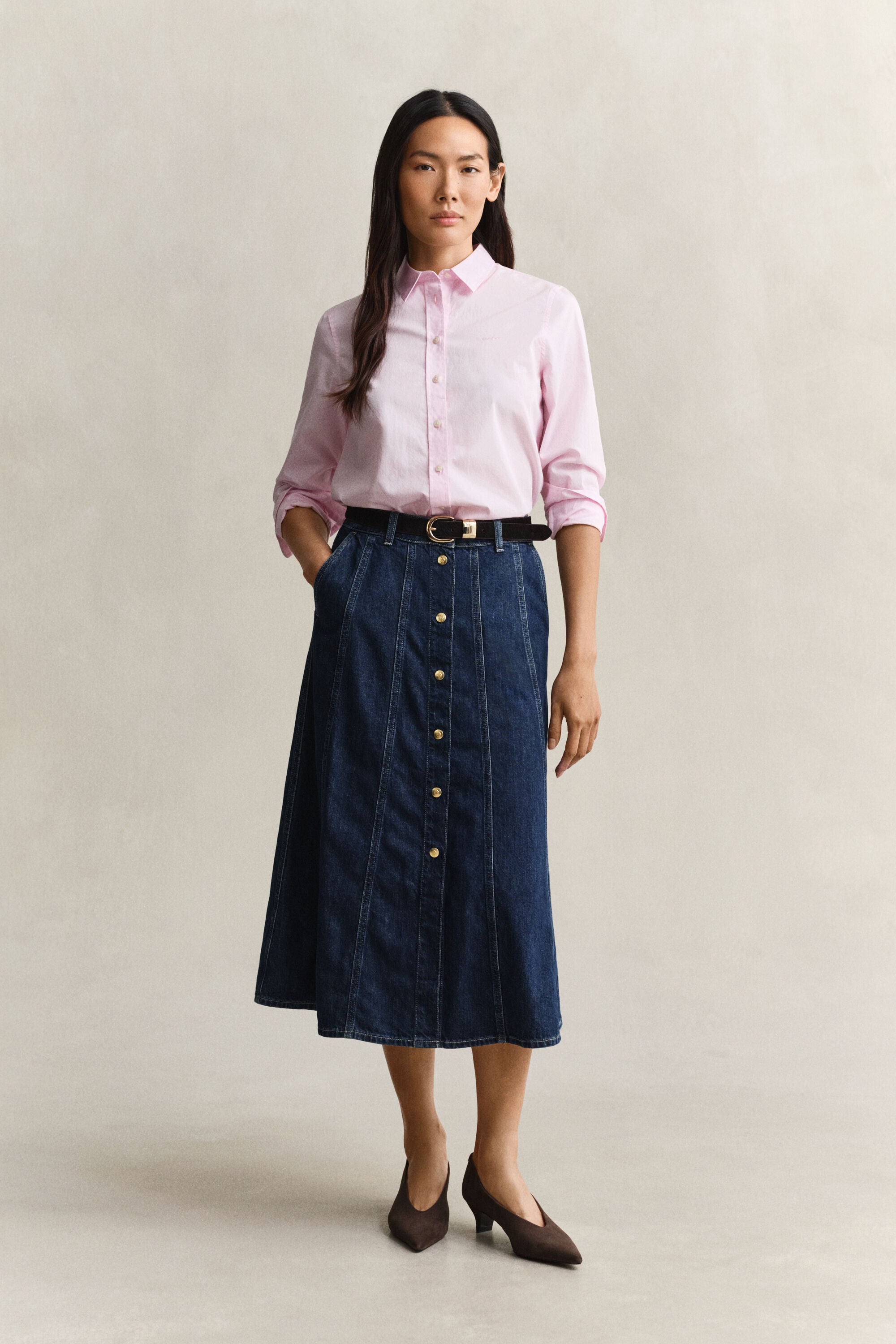 Camicia classica in popeline regular fit