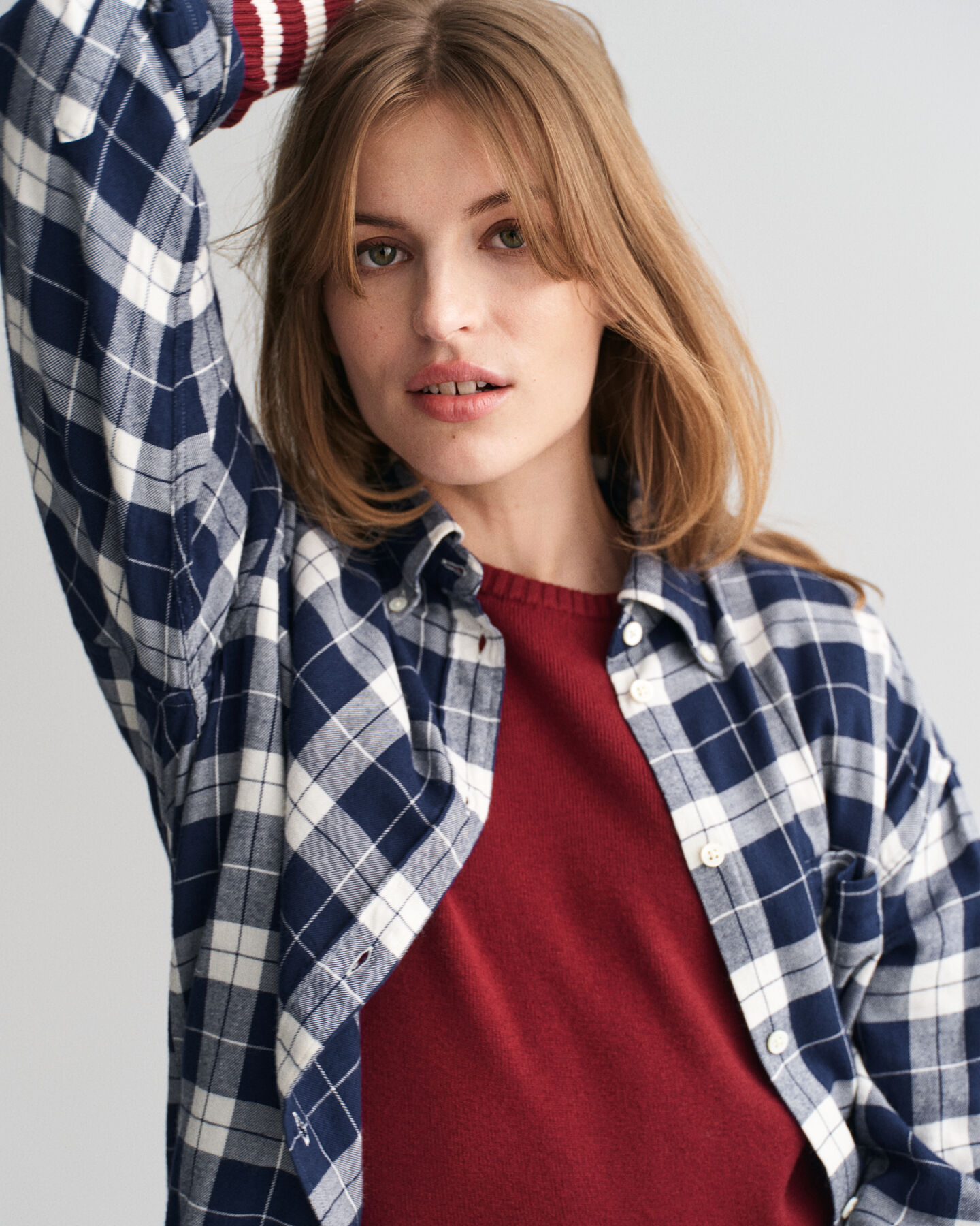 Camicia a quadri in flanella oversize