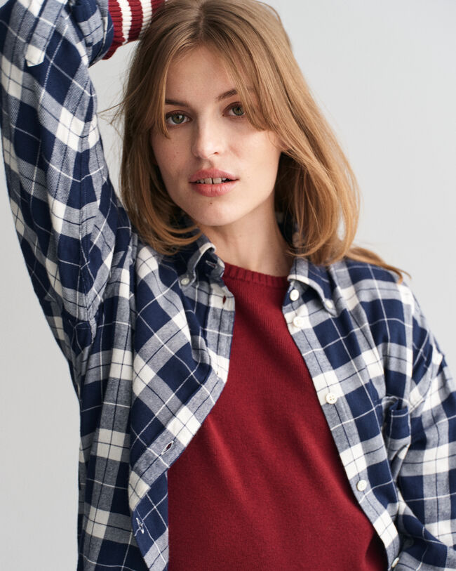 Camicia a quadri in flanella oversize