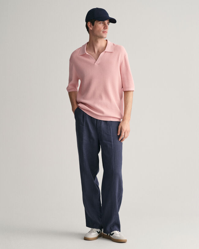 Polo in maglia aperta