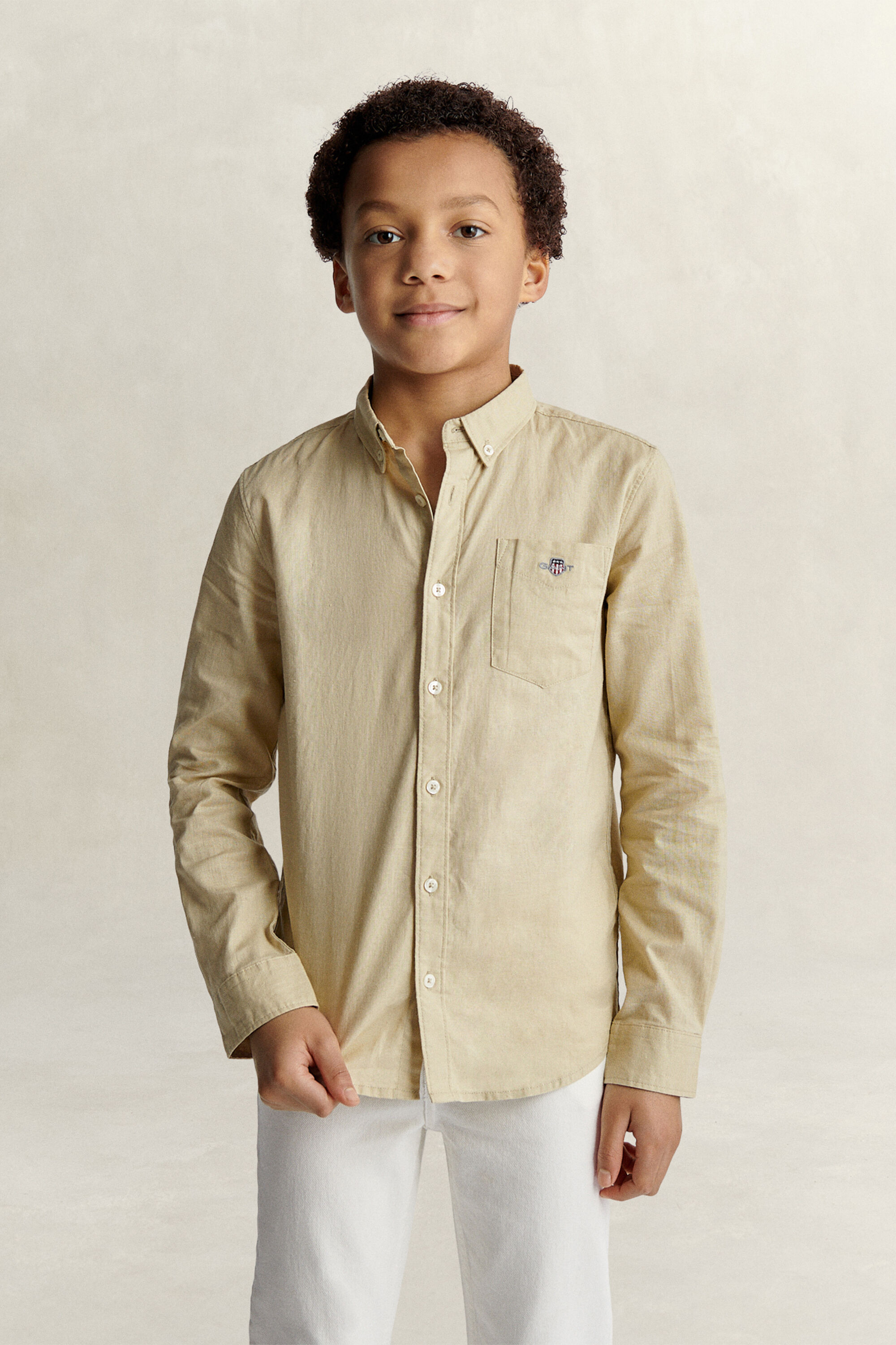 Camicia in misto lino Teen Boys