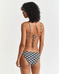 Top bikini a triangolo con stampa Monogram