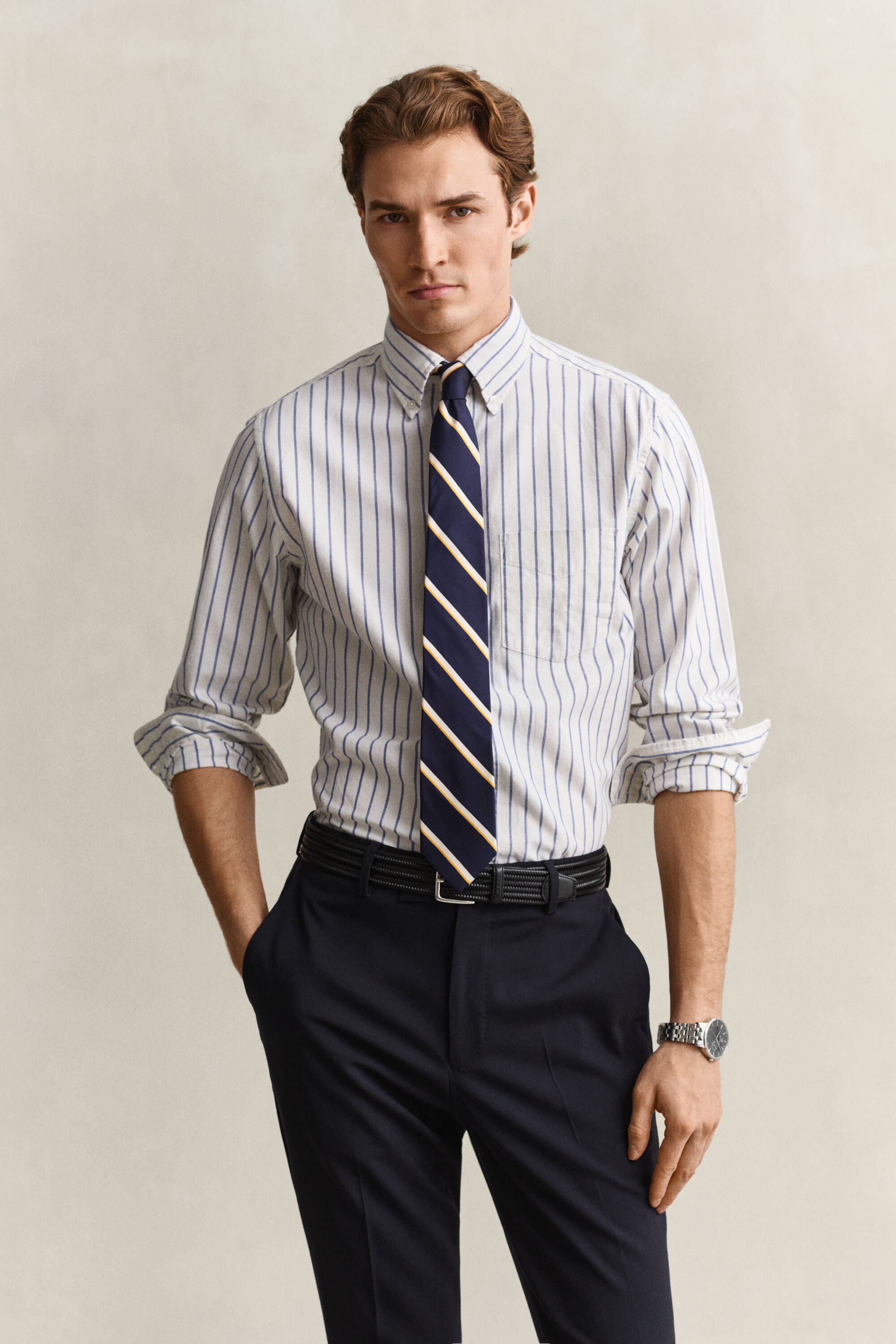 Camicia Oxford classica a righe