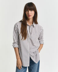 Camicia classica in popeline a righe relaxed fit
