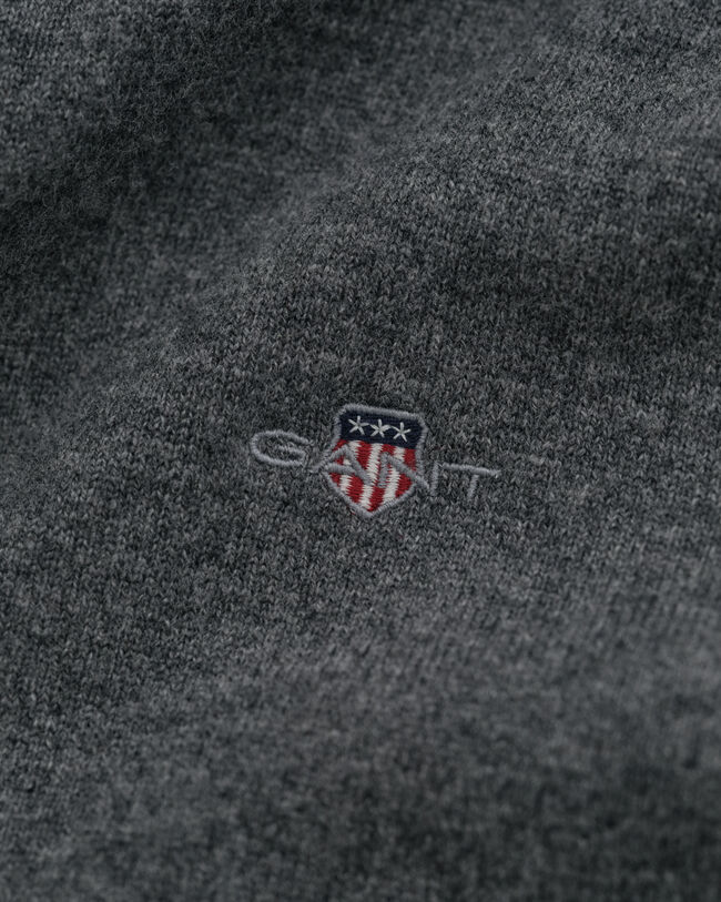 Cardigan con zip in finissima lana d’agnello