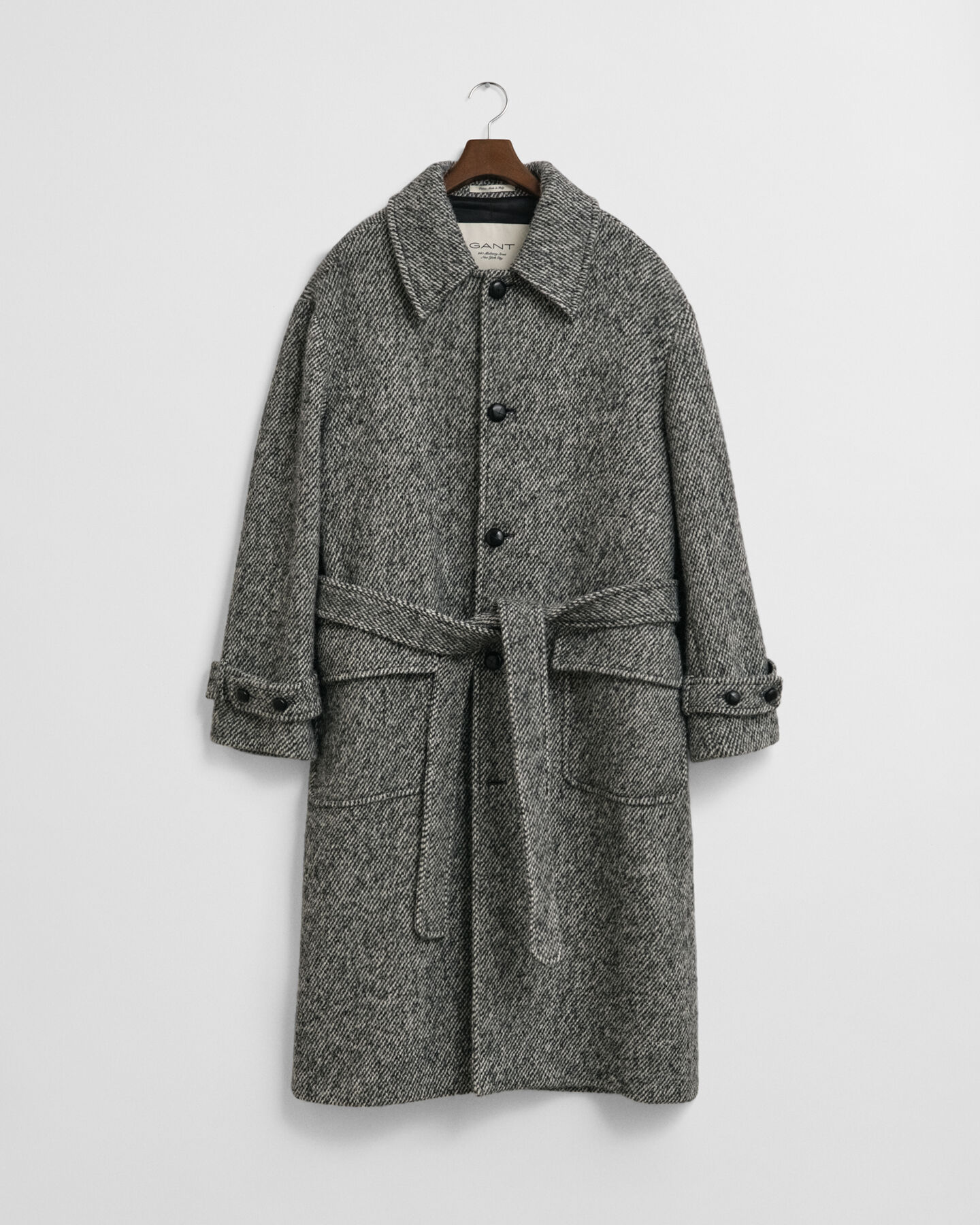 Cappotto di lana in tweed