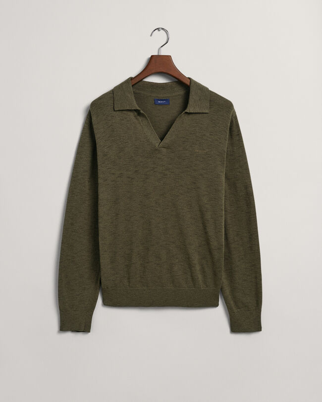 Polo in lino di cotone