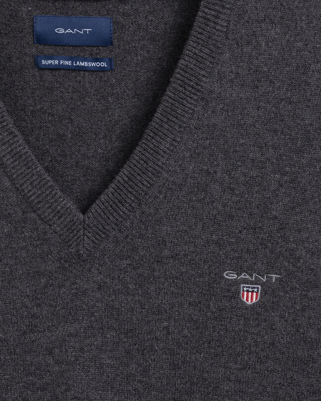 Maglia con scollo a V in lana d'agnello extrafine