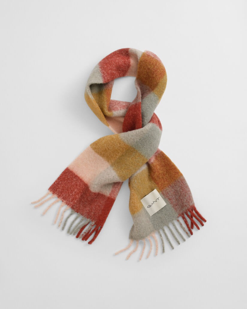 Sciarpa a quadri in misto lana d’alpaca