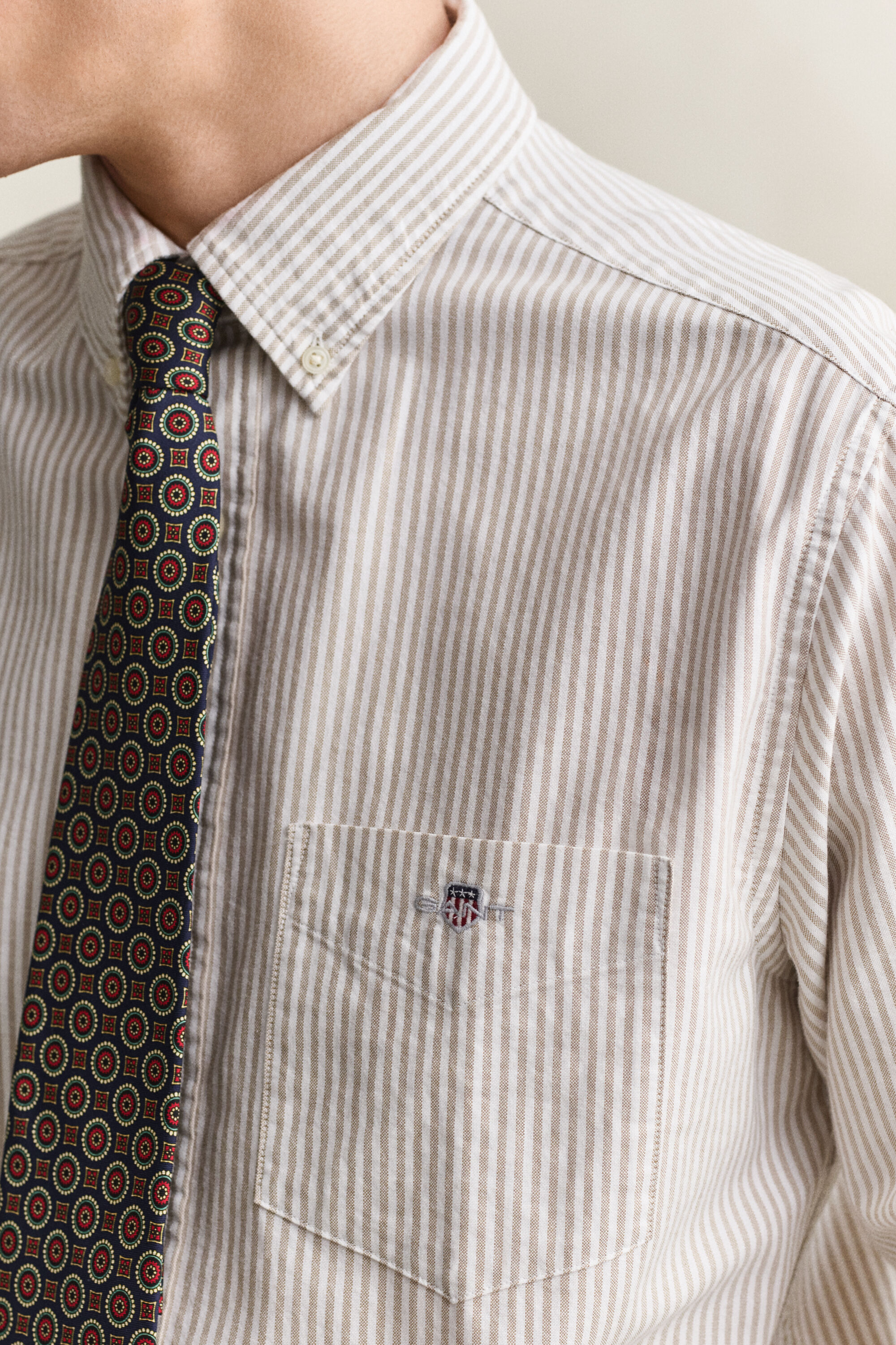 Camicia Oxford classica a righe Banker