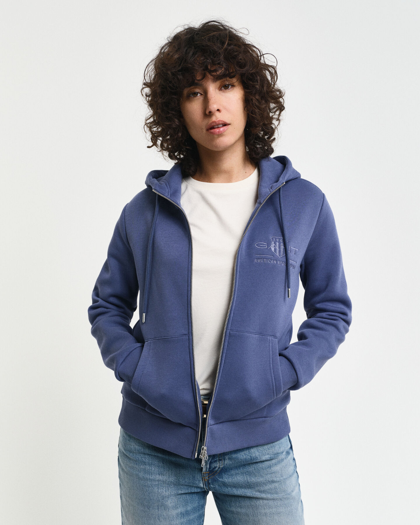 Felpa con zip e cappuccio Tonal Shield