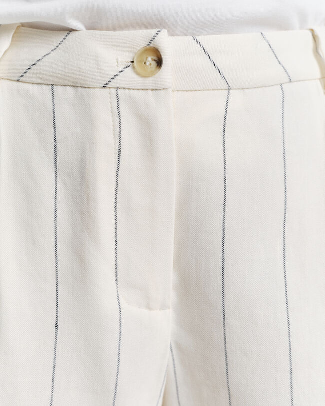 Pantaloncini di lino gessati