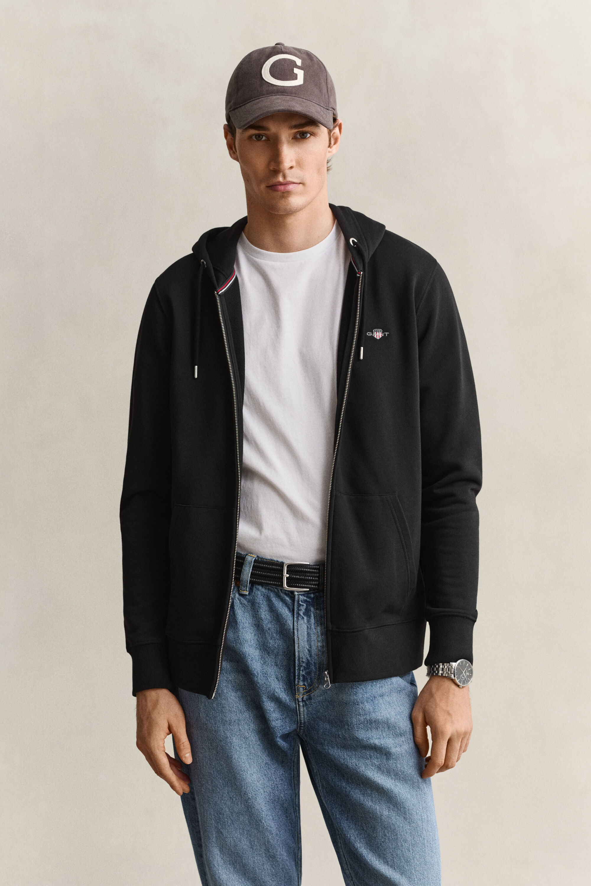 Felpa con cappuccio Shield con zip