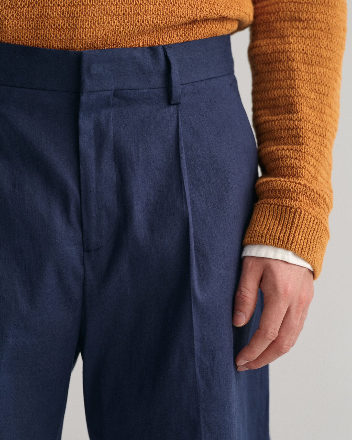 Pantaloncini da abito in misto lino-cotone
