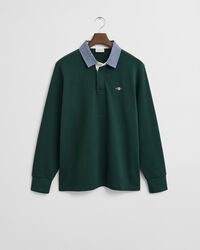 Heavy Rugger con colletto in chambray