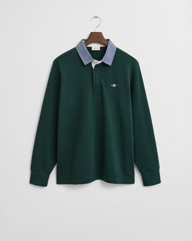 Heavy Rugger con colletto in chambray