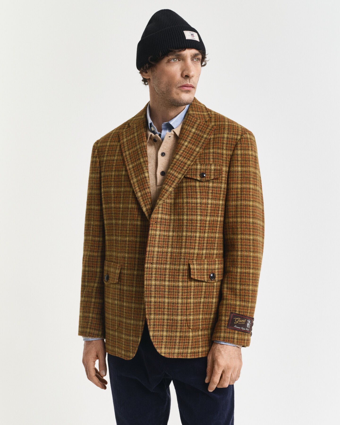 Blazer in tweed a quadri relaxed fit