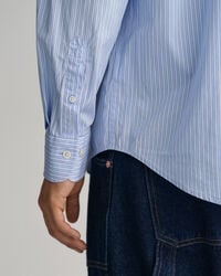 Camicia in popeline a righe oversize