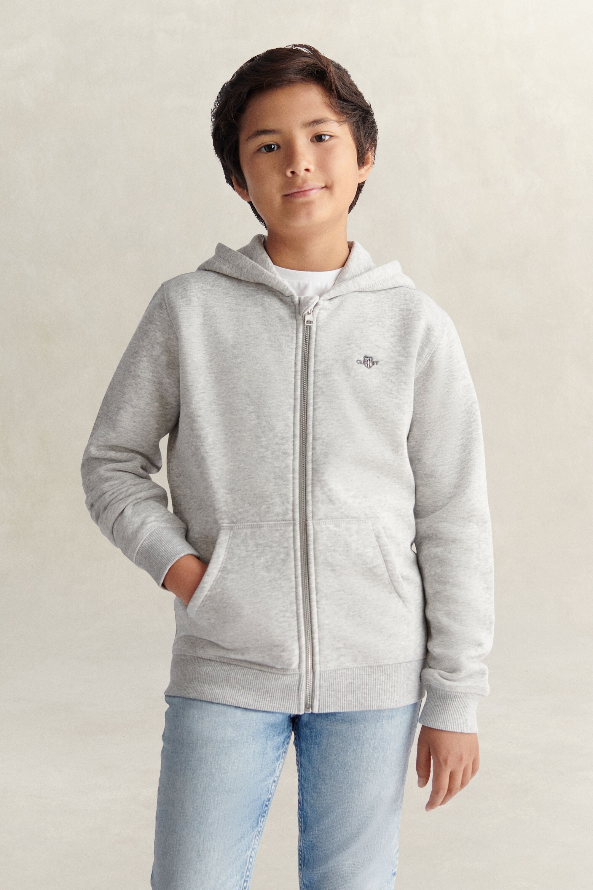 Felpa con cappuccio e zip Shield Teens