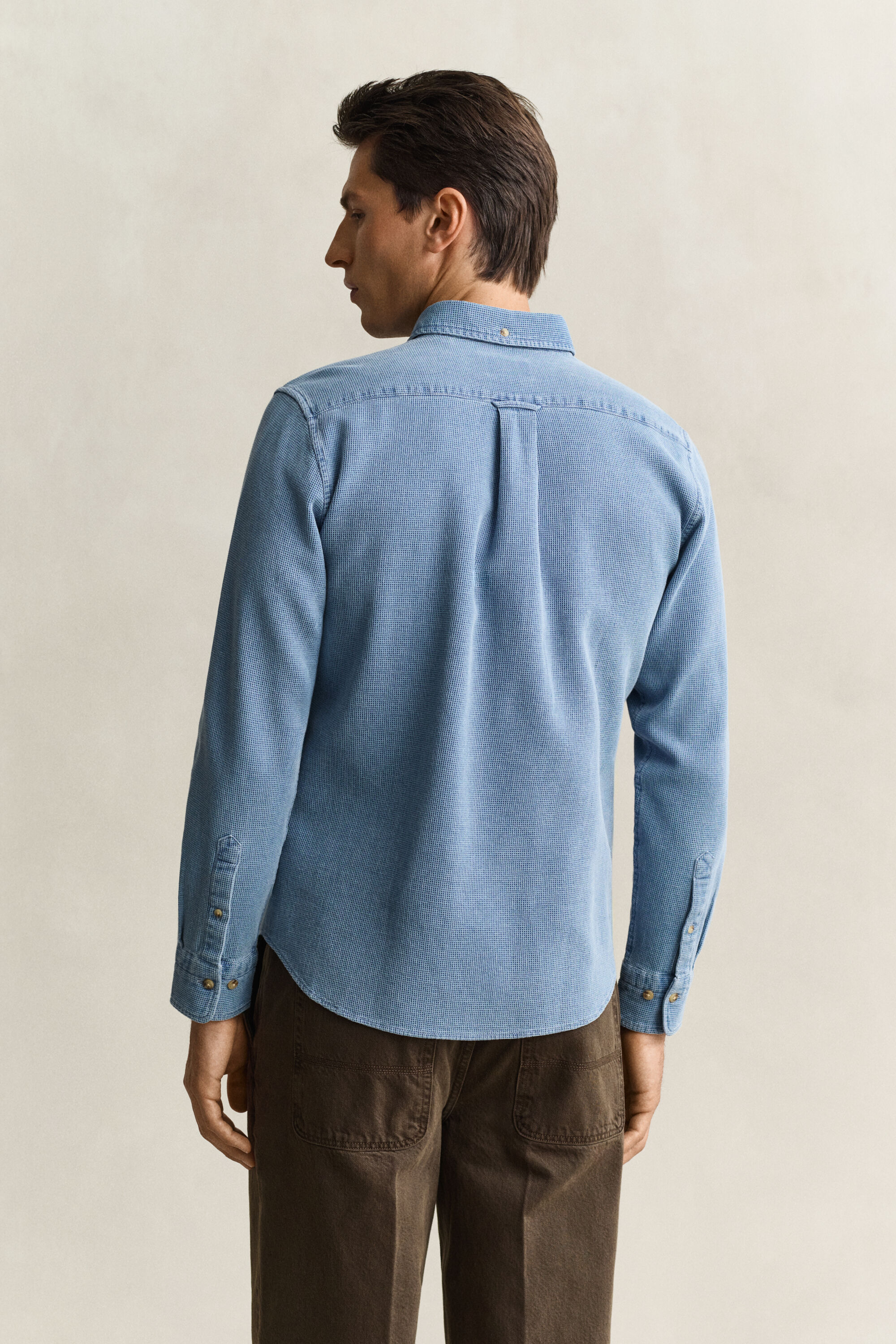Camicia indaco a nido d’ape