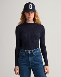 Top in maglia a coste