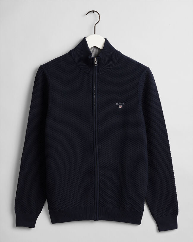 Maglia Triangle Texture con zip lunga