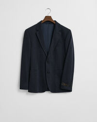 Blazer in jersey bicolore in piqué slim fit