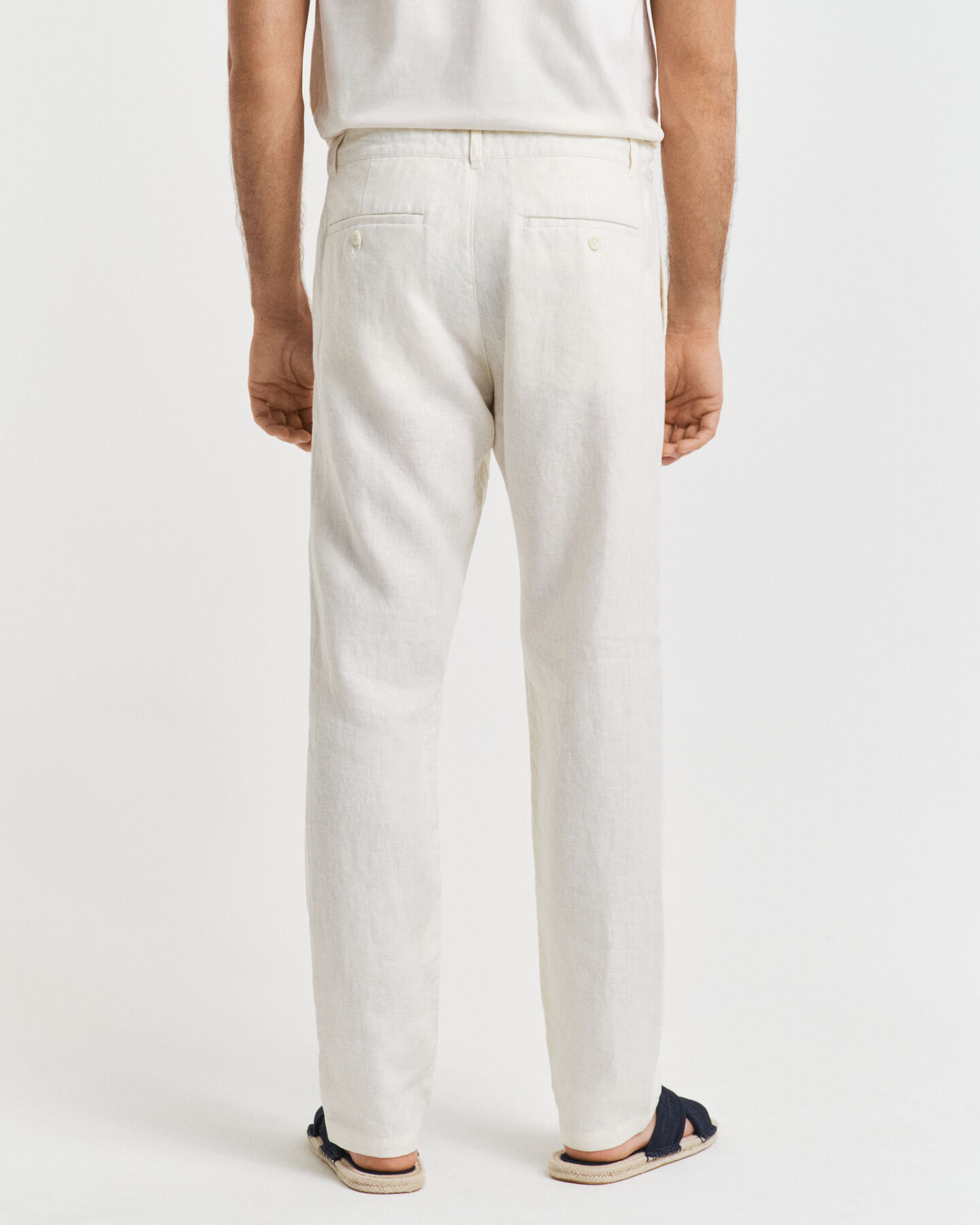 Pantaloni con coulisse in lino relaxed fit