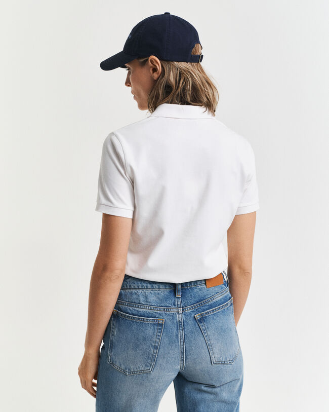 Polo in piqu&eacute; con colletto e colore a contrasto