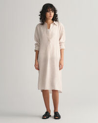 Abito chemisier a righe in lino