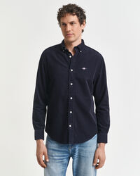 Camicia in cotone e velluto a coste regular fit