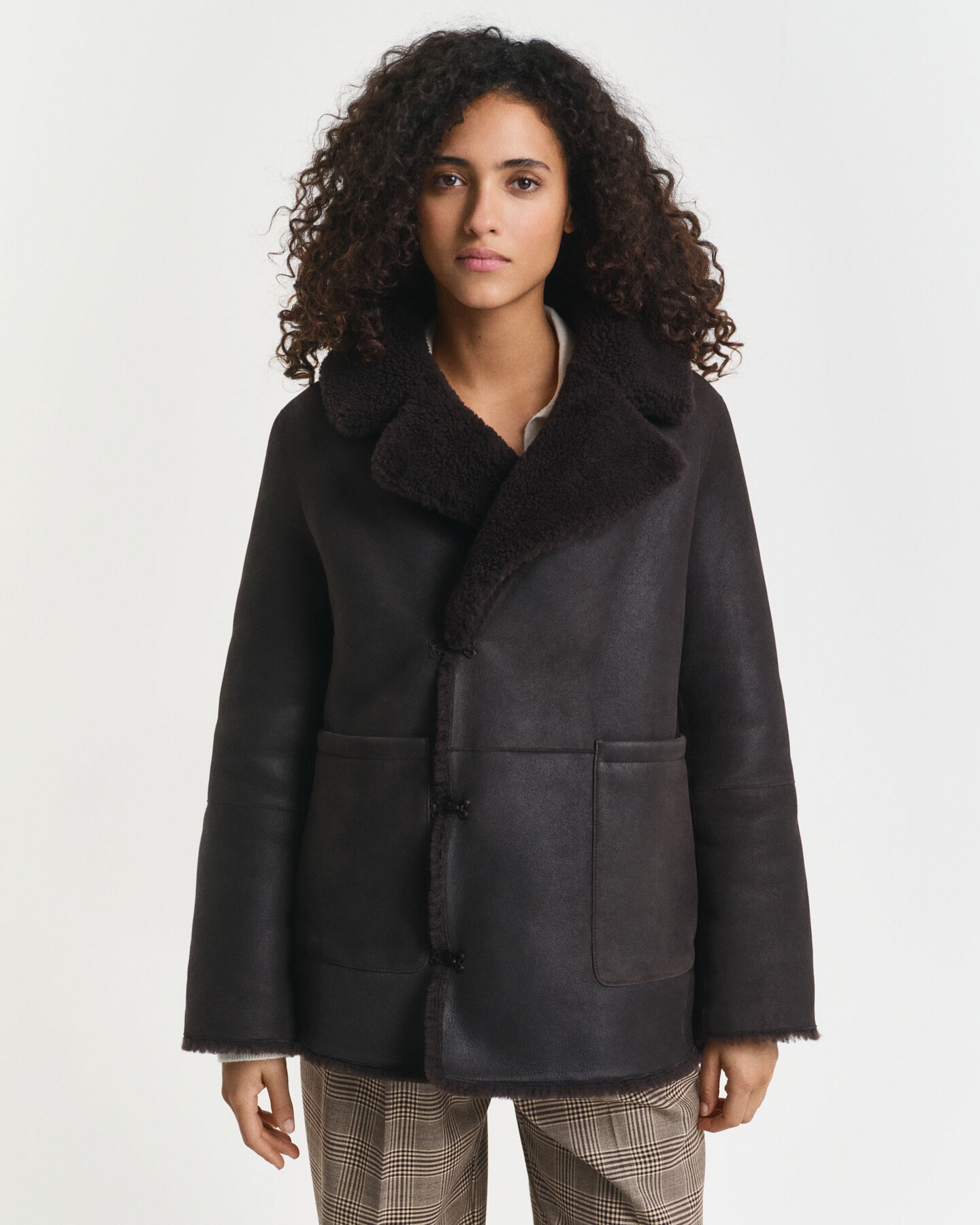 Cappotto in shearling double-face