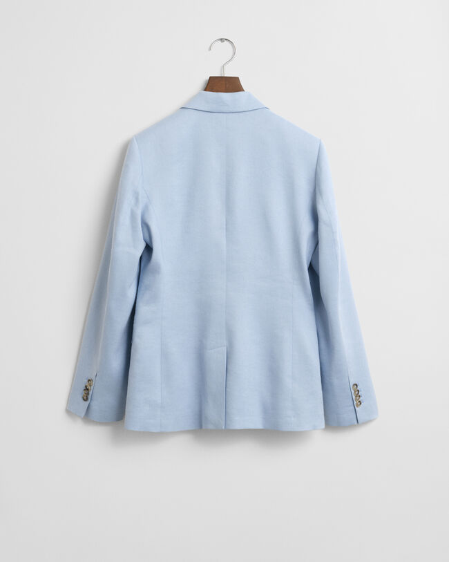 Blazer di lino elasticizzato slim fit