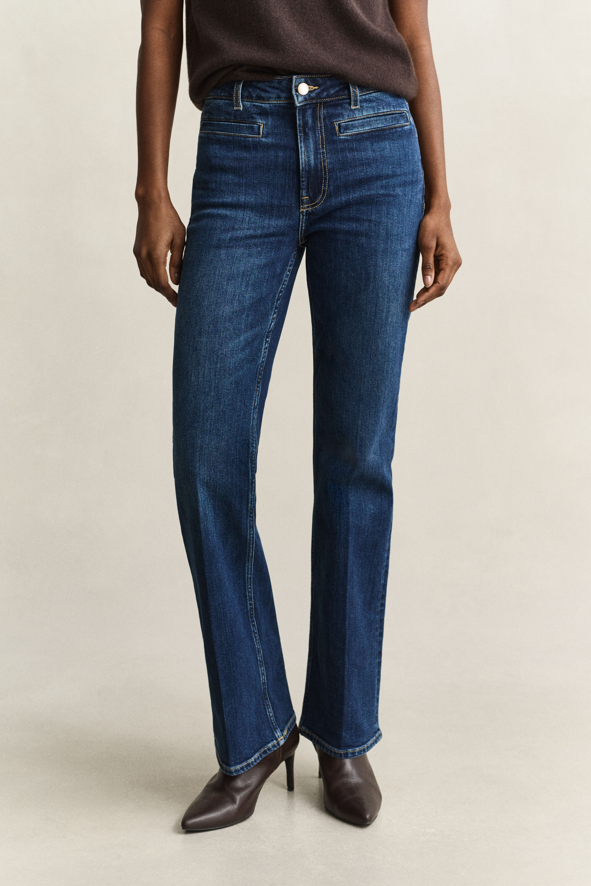 Jeans svasati con motivo Monogram