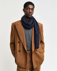 Sciarpa gessata in finissima lana merino