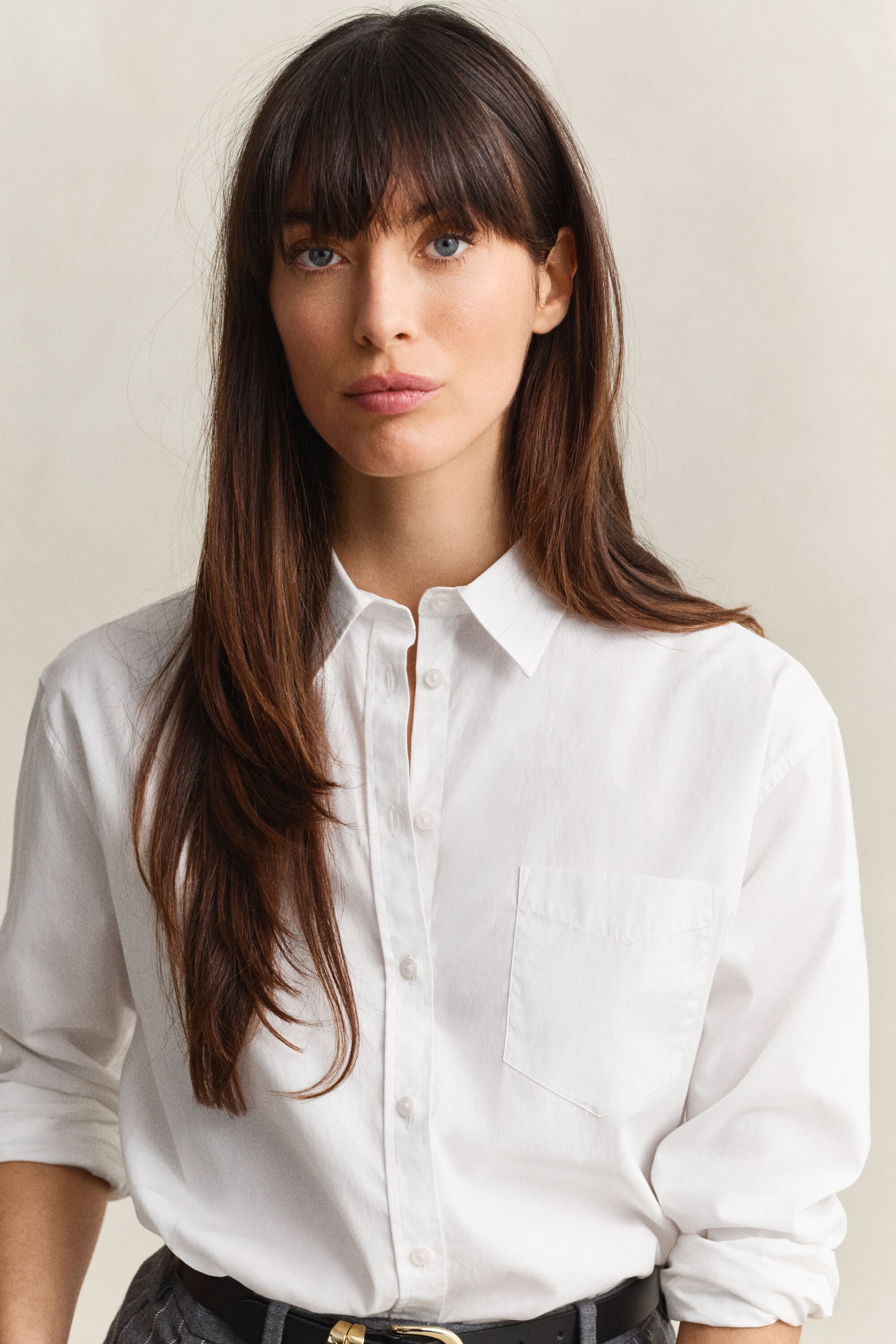 Camicia classica in popeline relaxed fit