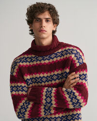 Maglia girocollo a imbuto Fair Isle