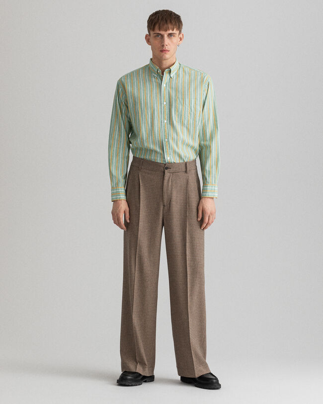 Pantaloni da abito a quadri con pinces