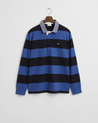 Heavy Rugger a righe con colletto in chambray