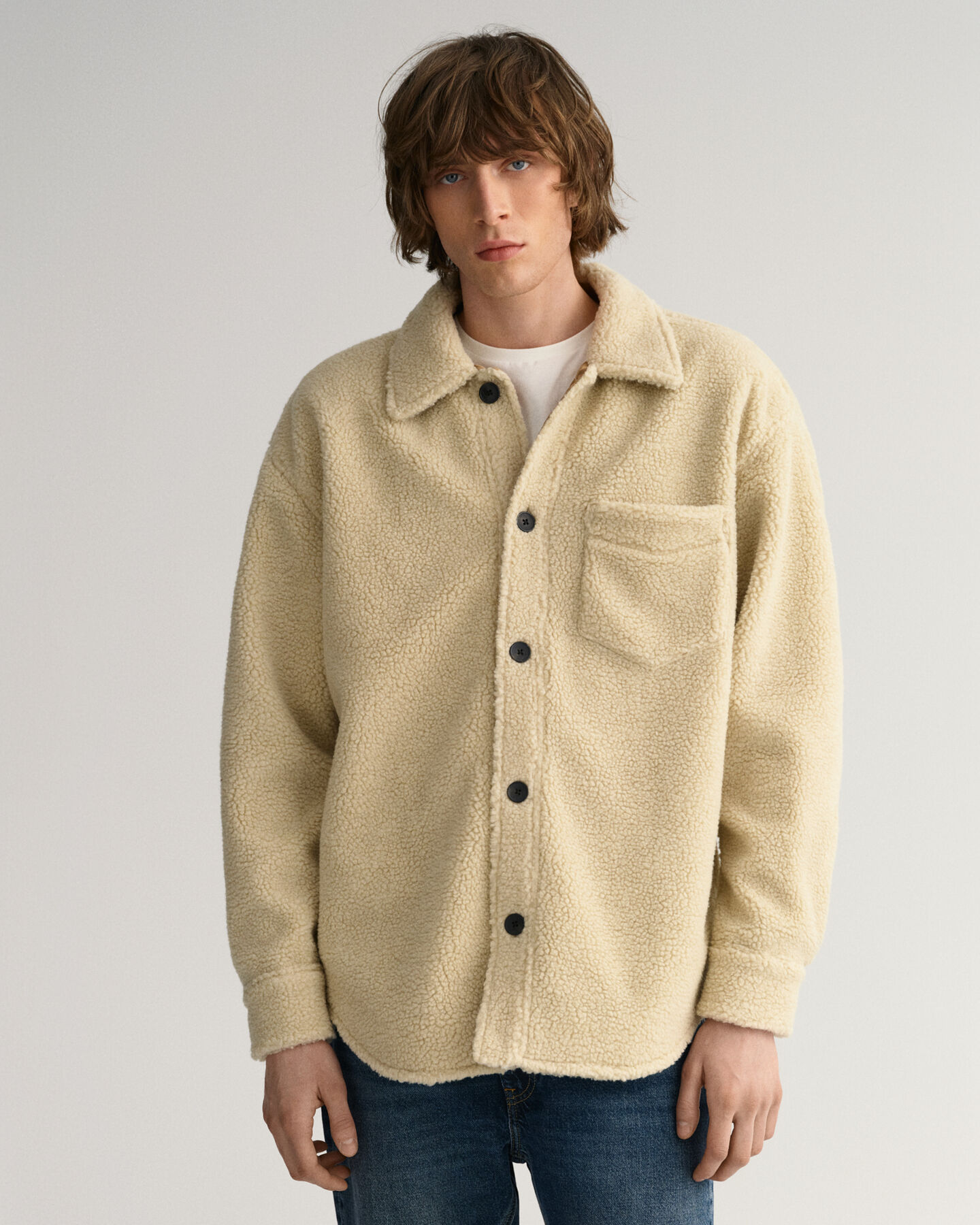 Camicia giacca in Sherpa oversize