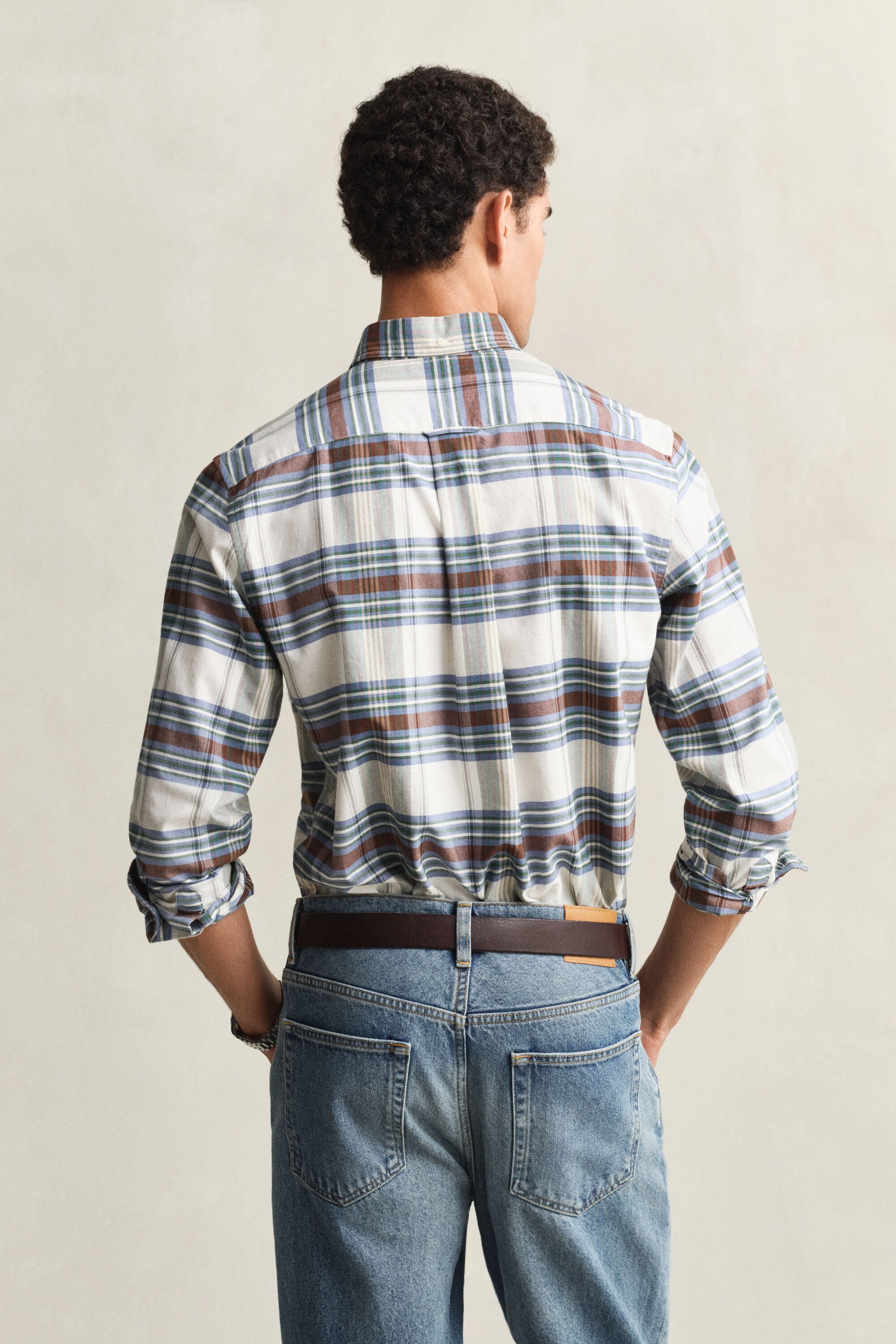 Camicia Oxford classica a quadri regular fit