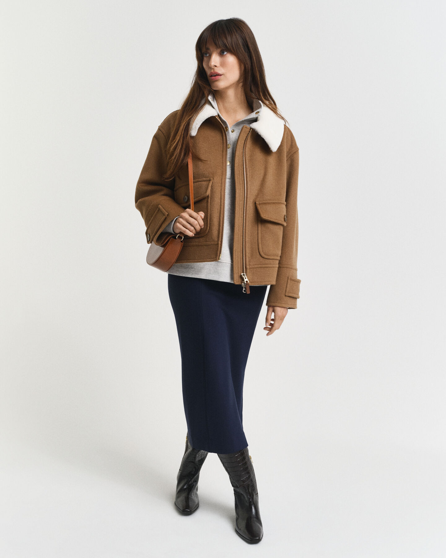 Felpa con mezza abbottonatura G-Badge